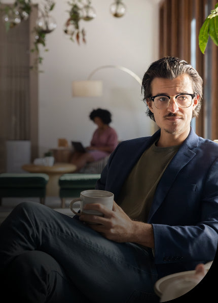co working space with a male sitting in a chair